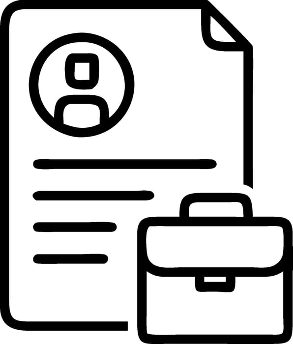 Resume Logo Vector Art Icons - Resume And Briefcase Icon With Copy Space For Infographics Concept As An Infographic Ready Resume And Briefcase Icon With Copy Space Designed To Convey Candidate Free Vector 