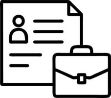 Resume and briefcase icon with copy space for infographics concept as An infographic ready resume and briefcase icon with copy space designed to convey candidate vector