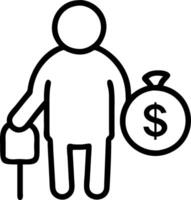 Retirement icon with copy space on white background concept as A illustration of a retirement icon with ample copy space on a white background perfect for vector