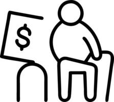 Retirement illustration with blank area for customizable text concept as A creative depiction of a retirement illustration featuring a blank area for customizabl vector