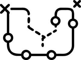 Roadmap icon with ample space for text and graphics concept as An iconographic roadmap design offering ample space for both text and graphics perfect for illustr vector