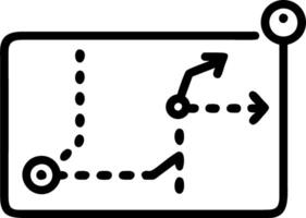 Roadmap icon with ample space for text and graphics concept as An iconographic roadmap design offering ample space for both text and graphics perfect for illustr vector