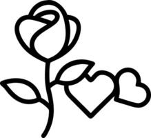 Rose and heart icon with copy space for romantic messages concept as An artistic rendering of a rose and heart icon with spacious copy space suitable for romanti vector
