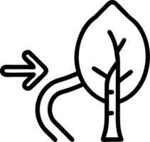 Rubber Tree and Sideways Arrow concept as Rubber tree and a sideways arrow on a dreamy background offering ample space for text or graphics symbolizing stable ru vector