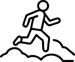 Runner in the Morning Mist concept as A runners silhouette against the misty backdrop offers a glimpse into morning fitness routines in nature. in Photo Stock Co vector