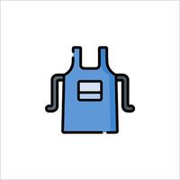 A blue apron icon on a white background vector
