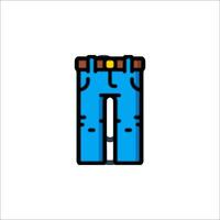 A blue jeans icon on a white background vector