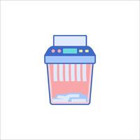 A trash can with paper in it vector
