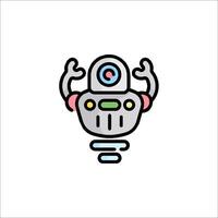 A robot icon with a camera on top vector
