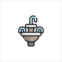 A simple icon of a faucet with two faucets vector