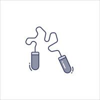 A pair of scissors with a wire attached to them vector