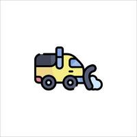 A snow plow truck icon on a white background vector