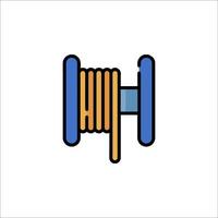 A spool of thread icon on a white background vector