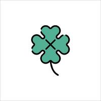 A green clover leaf icon on a white background vector