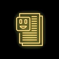 Neon icon of chatbot answering questions providing customer support vector