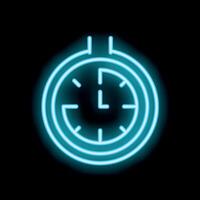 Neon style icon of a timer counting down the seconds vector