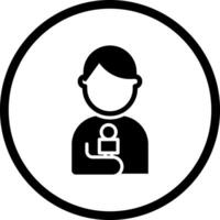 News Reporter Icon Design vector