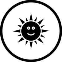 Sun with Face Icon Design vector
