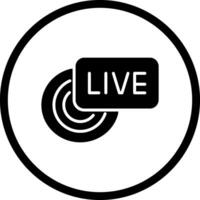 Live Broadcast Icon Design vector