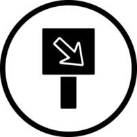 Diagonal Down Right Arrow Icon Design vector
