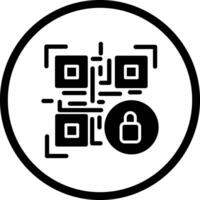 QR Code Encryption Icon Design vector