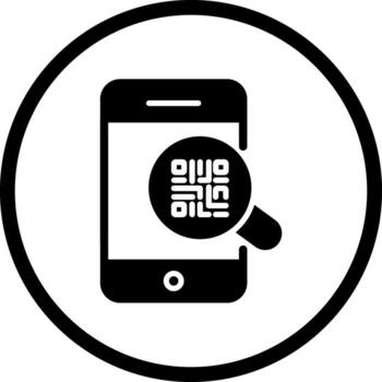 QR Code Authentication Icon Design vector