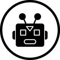 Robot Face Icon Design vector