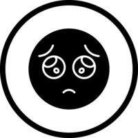 Pleading Face Icon Design vector