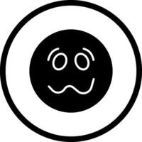 Woozy Face Icon Design vector