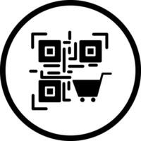 QR Code Shopping Icon Design vector