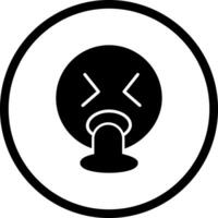 Face Vomiting Icon Design vector