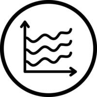 Spline Chart Icon Design vector
