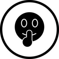 Shushing Face Icon Design vector