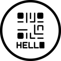 QR Code Text Icon Design vector