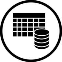 Table Data Icon Design vector