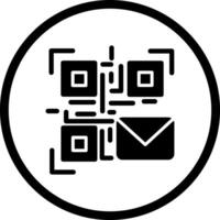 QR Code Email Icon Design vector