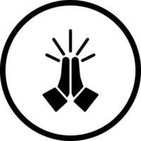 Folded Hands Icon Design vector