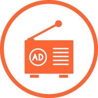 Radio Ad Icon Design vector