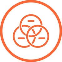 Venn Diagram Icon Design vector