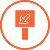 Diagonal Down Left Arrow Icon Design vector