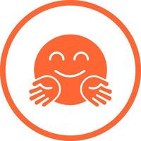 Hugging Face Icon Design vector