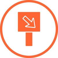 Diagonal Down Right Arrow Icon Design vector