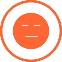 Neutral Face Icon Design vector