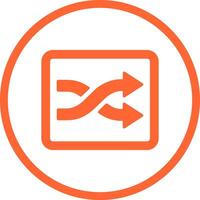 Shuffle Tracks Button Icon Design vector