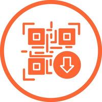 QR Code Download Icon Design vector