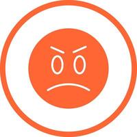 Angry Face Icon Design vector