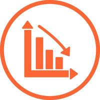 Chart Down Icon Design vector