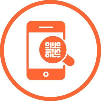 QR Code Authentication Icon Design vector