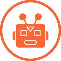 Robot Face Icon Design vector