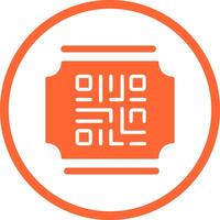 QR Code Ticket Icon Design vector